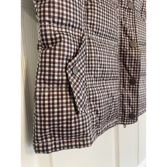 Tommy Hilfiger | Women's Size Med | Quilted Puffer Vest Red Polyester‎ Zip Snap - Picture 5 of 8